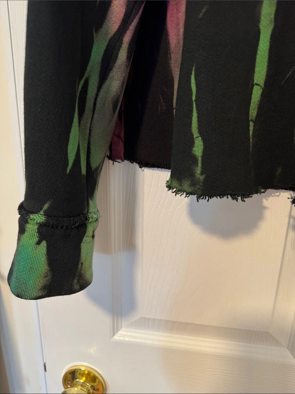 Cotton Citizen Brooklyn Tie-Dye Black Sweatshirt Button Down Women’s Size S - Picture 6 of 9